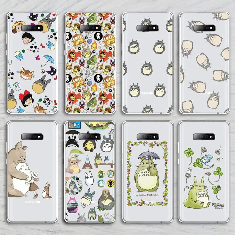 

My Neighbor Totoro Anime Phone Case Transparent For Samsung Galaxy A S 8 9 10 12 20 21 40 50 52 51 70 71 2019 fe 5g ultra plus