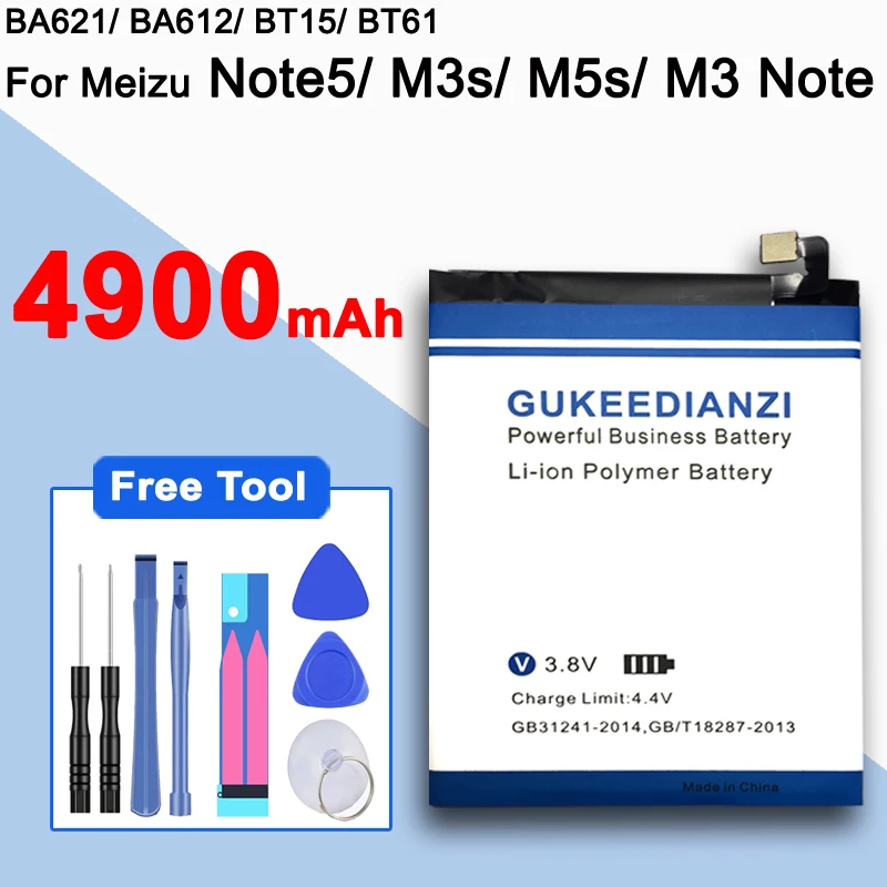 4900 мАч Высокая батарея BA621/BA612/BT15/BT61/BT68 для Meizu Note 5 M5 Note/M5 5S M5s/M3 M3s/M3 Note L681H M681H аккумулятор для телефона