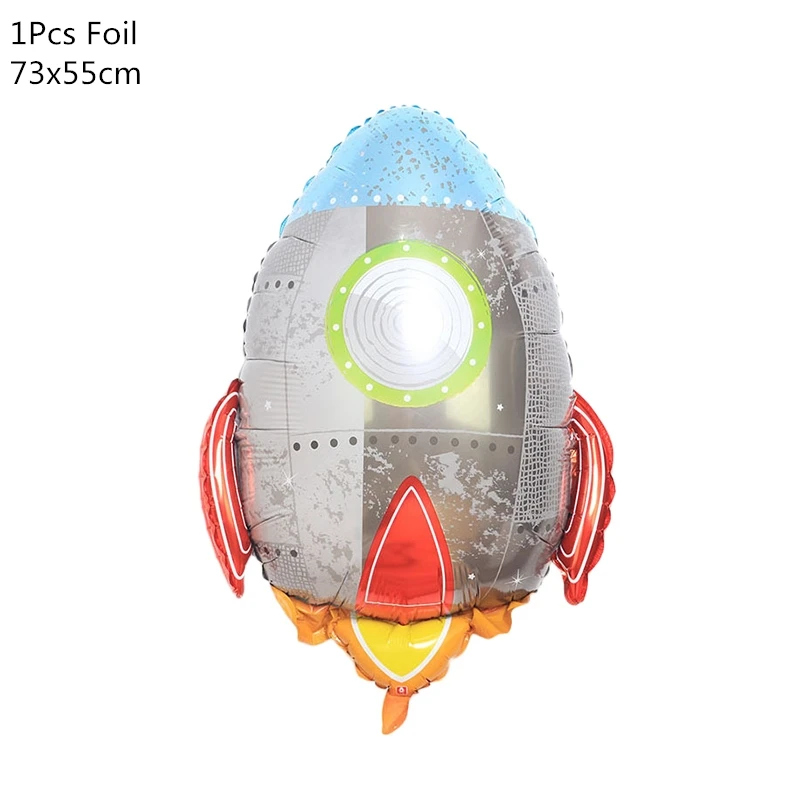 1pc middle rocket Космическая вечеринка астронавт ракета корабль фольгированные шары Галактика/Солнечная система тематическая вечеринка Мальчик Дети День рождения украшения сувениры - Цвет: 1pc middle rocket