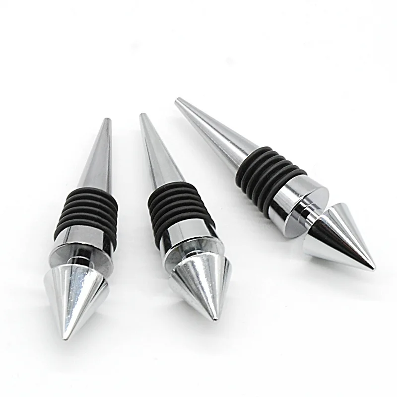 

20pcs/lot Hot selling metal red wine cork creative tapered pointed wine bottle stopper KTV bar home wine stopper