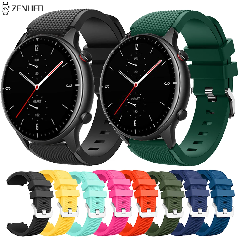 

Ремешок силиконовый для Xiaomi Huami Amazfit GTR 2 GTR2 GTR 47 мм, сменный Браслет для часов Huawei Watch GT2 46 мм, 22 мм