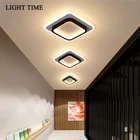 Современный квадратный круглый светодиодный потолочный светильник, светильник ПА для гостиной, кухни, спальни, коридора, светильник тное освещение, потолочная лампа