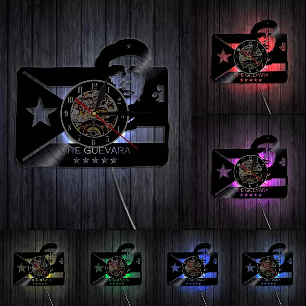 Che Guevara Портрет с кубинским флагом Кубинская революция виниловая запись