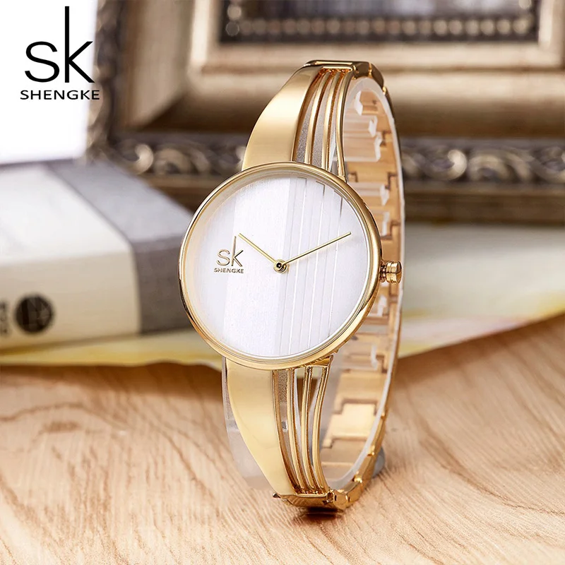 

Shengke Dropship Fashion Gold-plated Women Watches Charm Ladies Wristwatch Bracelet Quartz Watch Montre Femme Relogio Feminino