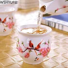 Чайная чашка из китайского фарфора, чайный сервиз из керамики в стиле ретро, с двойной изоляцией, домашняя кофейная чашка, питьевая утварь, чашка мастера