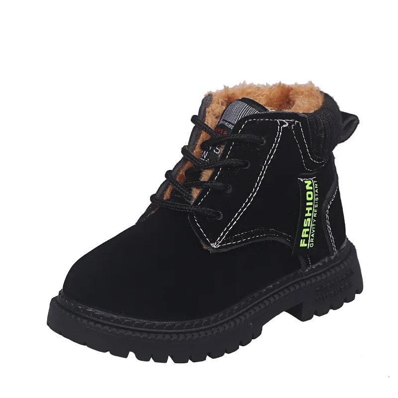 Детские ботинки на мягкой подошве с плюшевой подкладкой|Сапоги| |