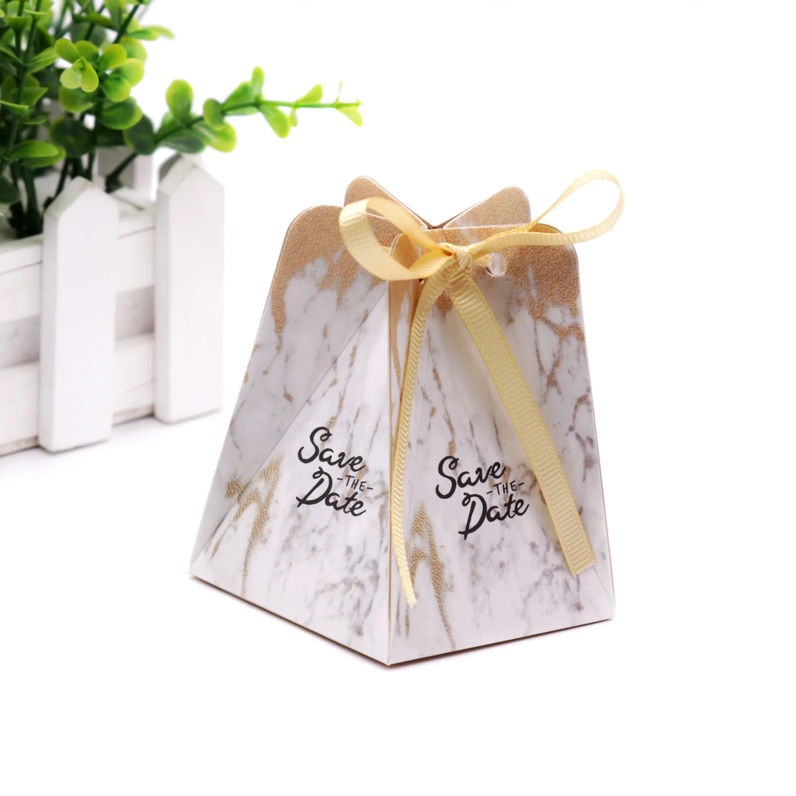 10pcs European Paper Pentagonal Shape Candy Box with Ribbon Gift For Birthday Bridal Shower Wedding Event Party Supply | Дом и сад