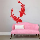 Koi настенный стикер рыбка гостиная спальня Карп гигантская рыба океанское море Настенная Наклейка с животными детская комната виниловый домашний декор настенная роспись