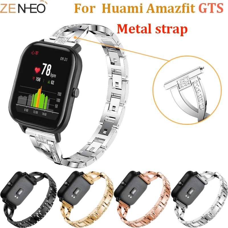 Металлический ремешок для часов Huami Amazfit GTS 20 мм сменный Samsung Galaxy watch Active/Gear S2/gear sport