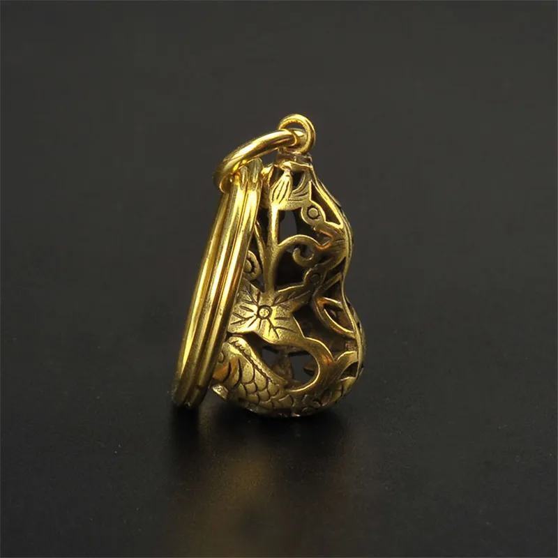 Полый брелок для ключей ручной работы из чистой латуни подвески автомобильной