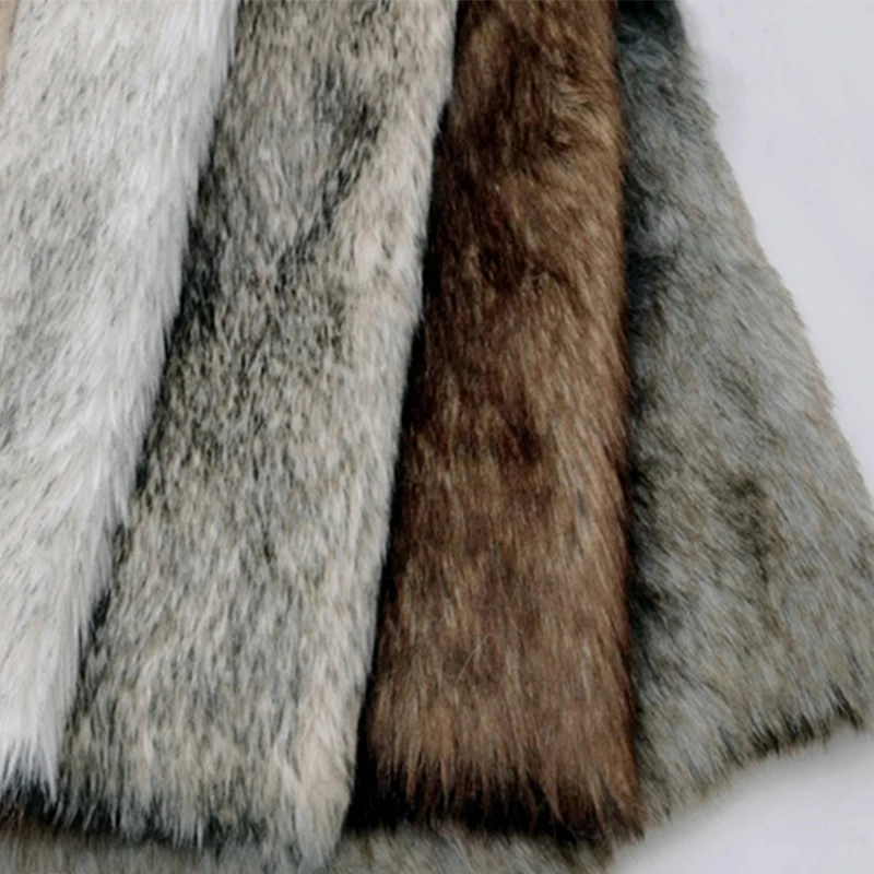 1M Length Hair Tip Dyed Coffee Imitation Rabbit Fur Artificial Plush Fabric For DIY Quilting Clothing Toy Accessories | Дом и сад