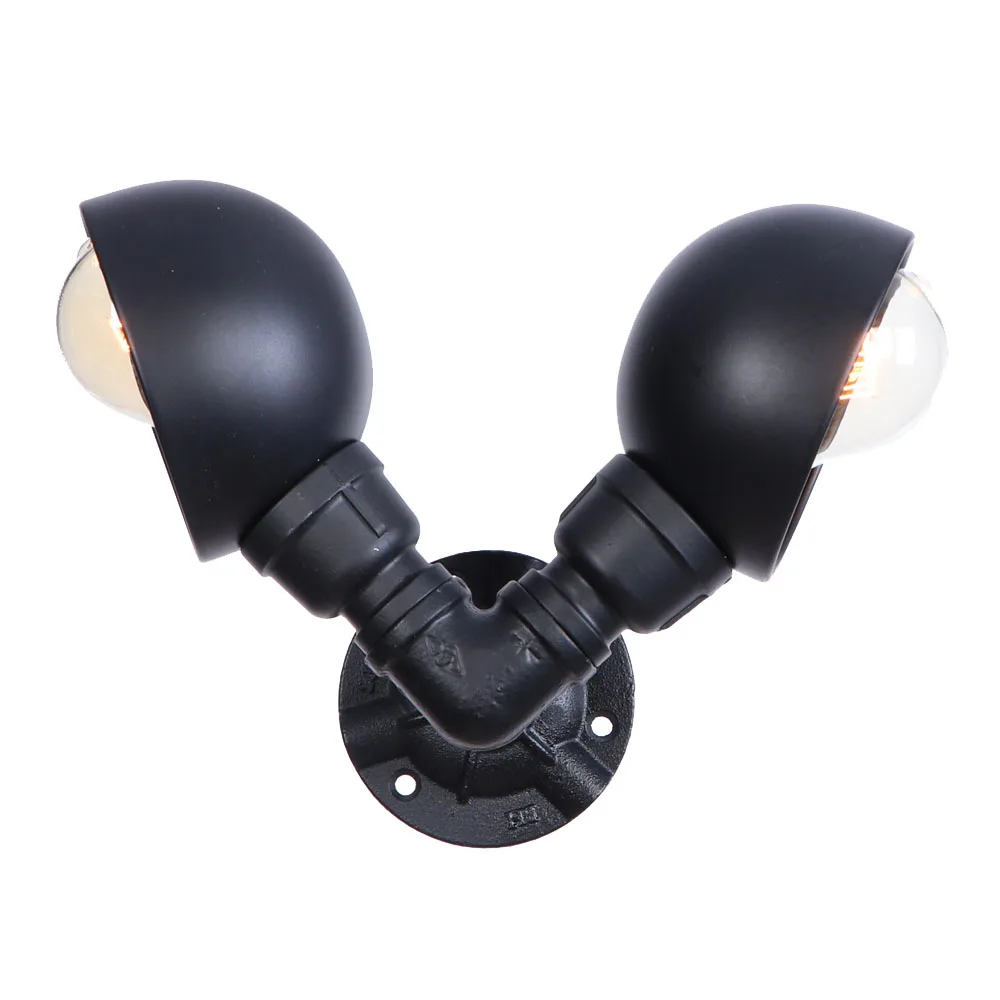 Винтажный двойной светодиодный настенный выключатель для воды железный