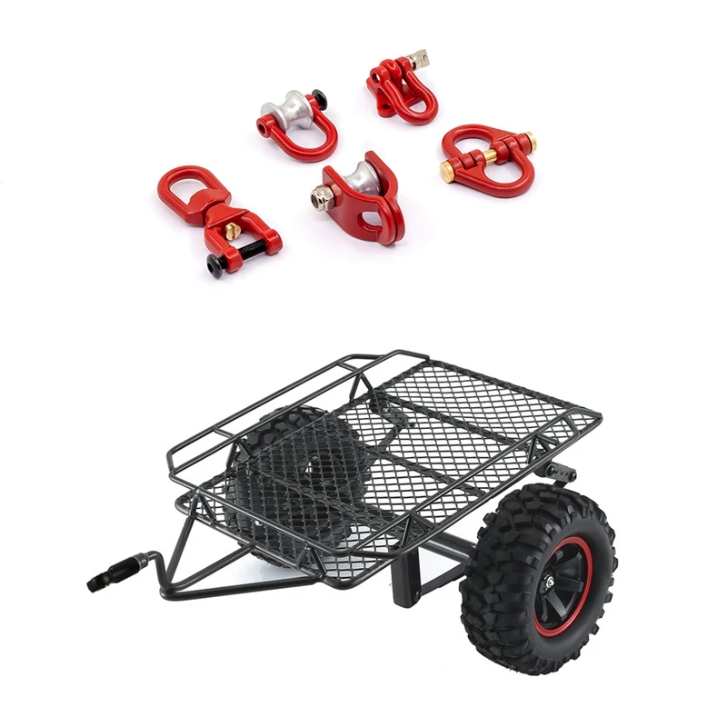 

Metal Trailer Car Cargo Carrier With Metal Lifting Pulley Butterfly Ring Buckle Trailer Tow Hook Accessories