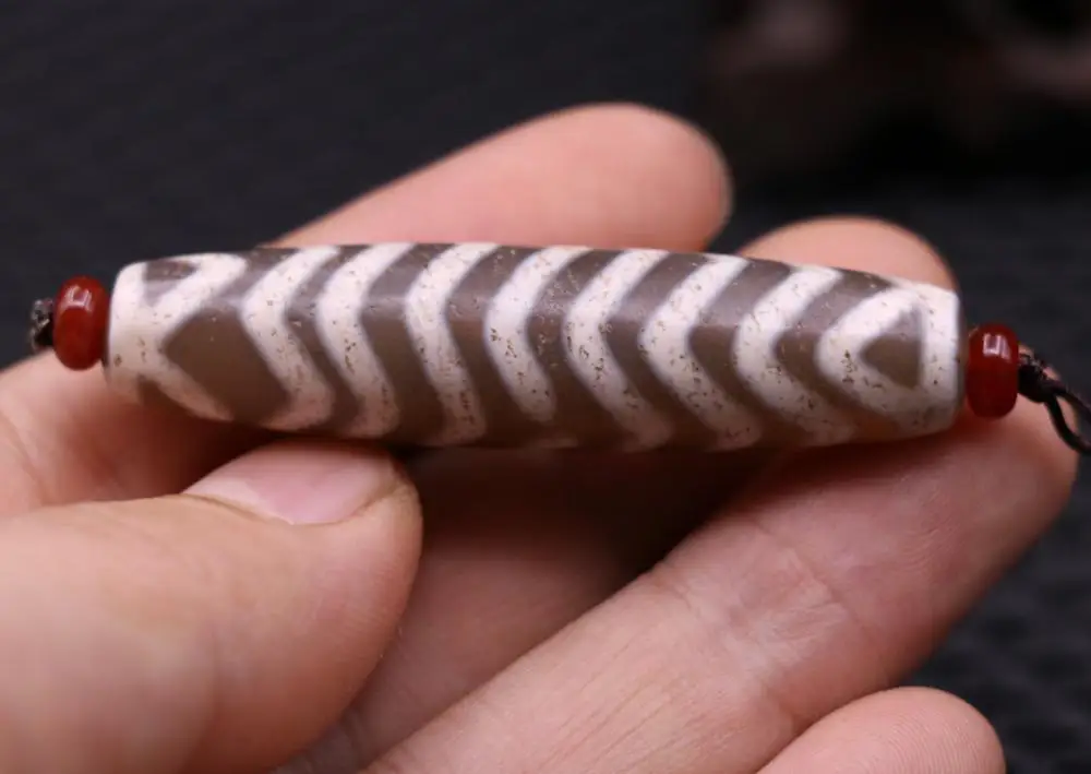 Волшебная сила Тибетский Старый Агат много слоев воды волна тигр зуб бусины дзи