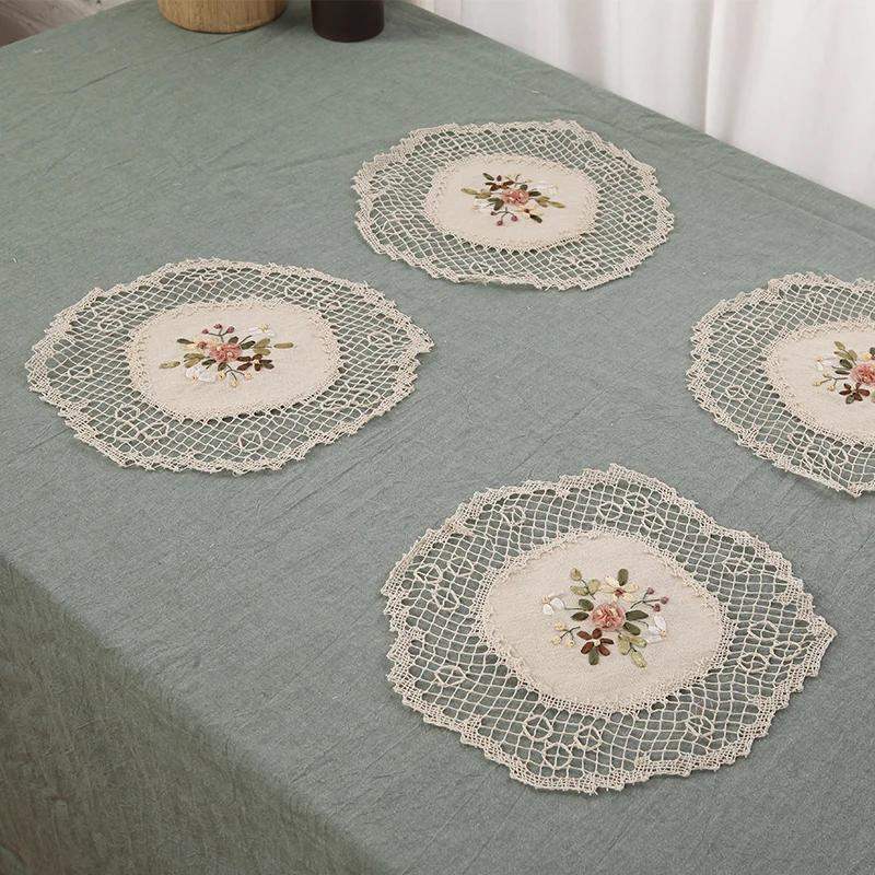 Роскошный кружевной Хлопковый вязаный крючком обеденный столовый стол из