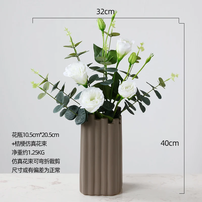 

Large Modern Vase Nordic Minimalist Ceramic Creative Ornaments Flower Pot Living Room Decoracion Casa Moderna Decoration ED50HP