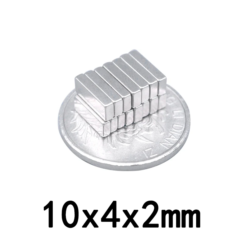 10/20/50 шт. 10x4x2 мм редкоземельный магнит сильный N35 10 x 4 блок магнитов Перманентная