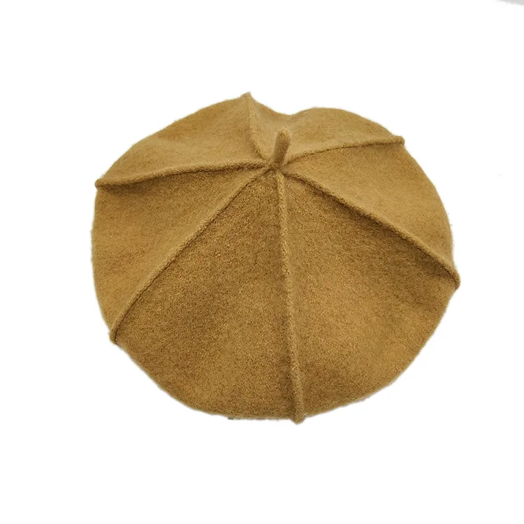 2019 Однотонная одежда из шерсти с шестигранной головкой береты коллекции