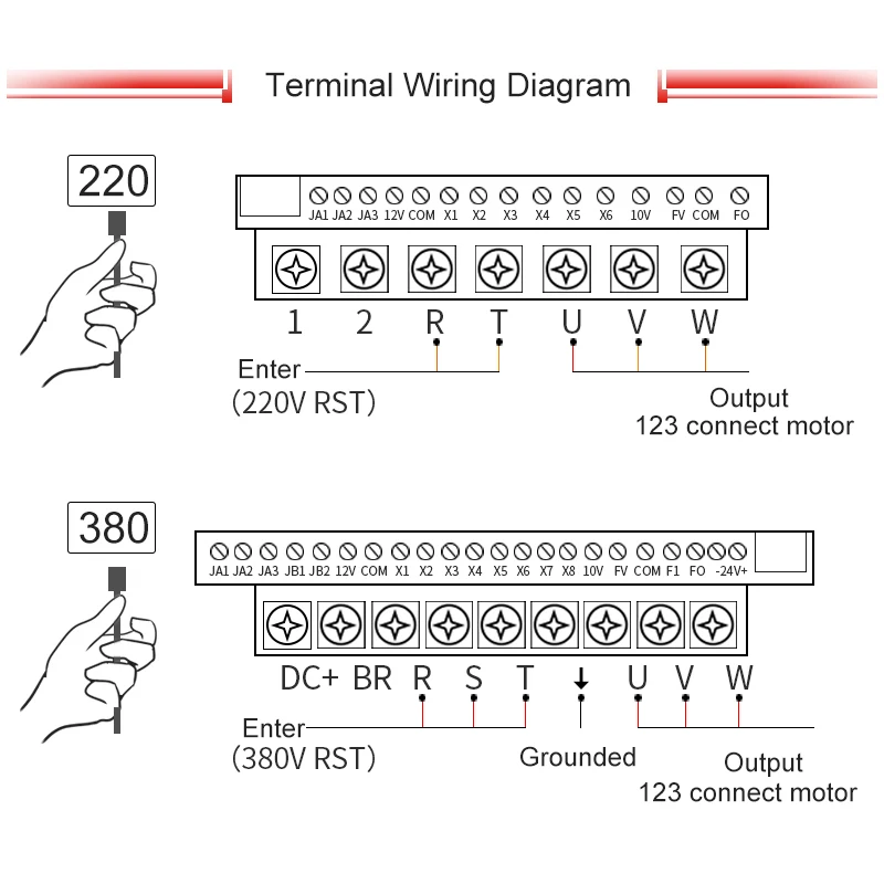 Инвертор VFD 220 кВт Векторный инвертор переменного тока 380 В 7 5 в ЧПУ для