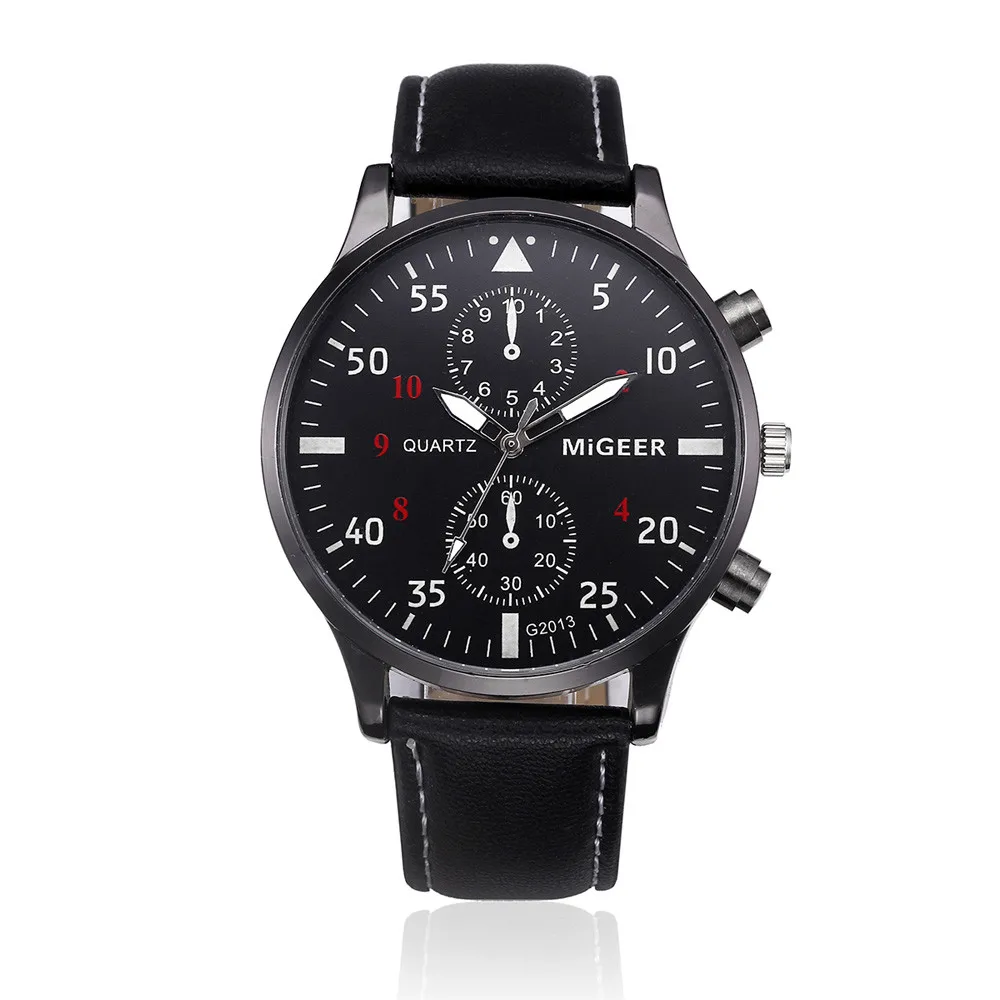Nice Pop Top Brand Retro Design Leather Band Watches Men Men's Sports Clock Analog Quartz Wrist Watches Relogio Masculino