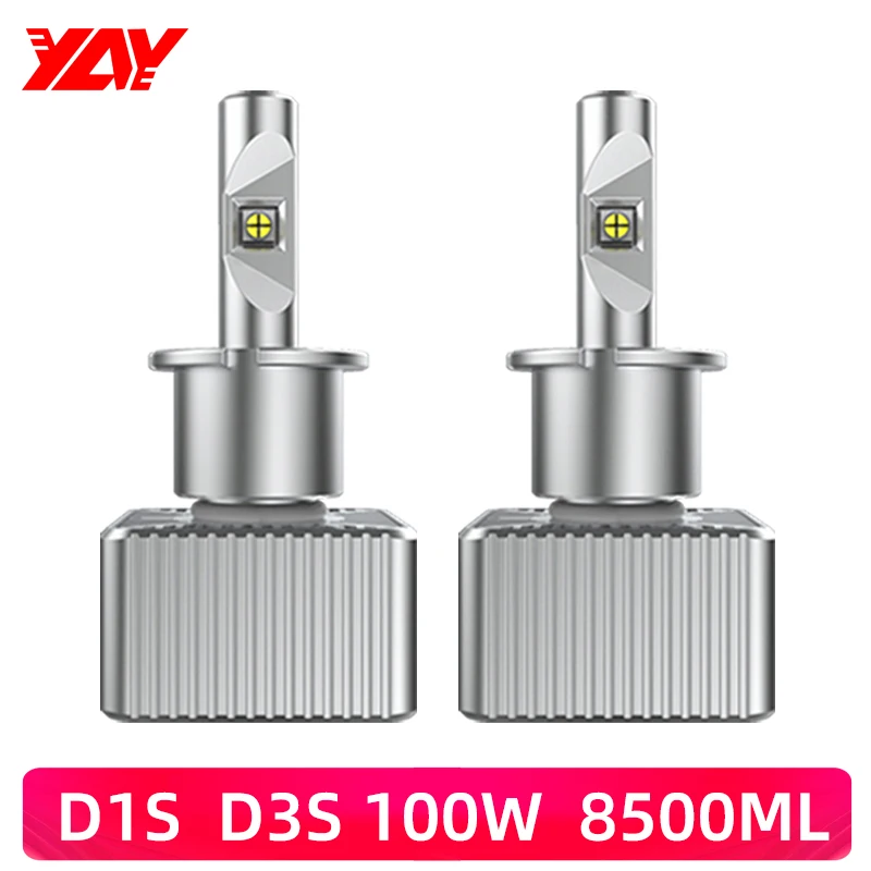 YAY D3S светодиодный лампы для фар D1S 6000K белый 100 Вт 16000LM комплект замена HID