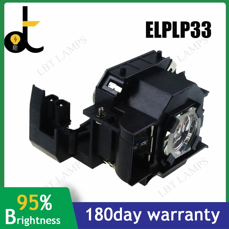 

For ELPLP33 EMP-S3/EMP-S3L/EMP-TW20/EMP-TW20H/EMP-TWD1/EMP-TWD3/HOME 20/MovieMate 25 for Epson 95% Brightness