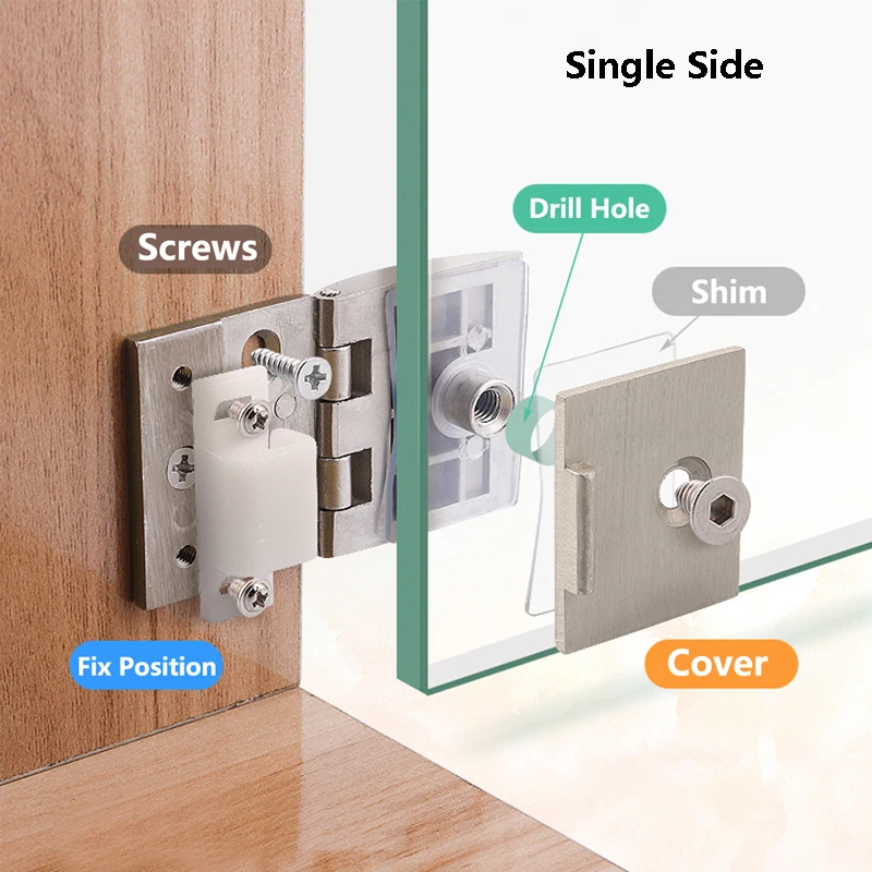 2 шт Высокое качество стеклянные зажимы Регулируемый Настенный зажим стеклянной