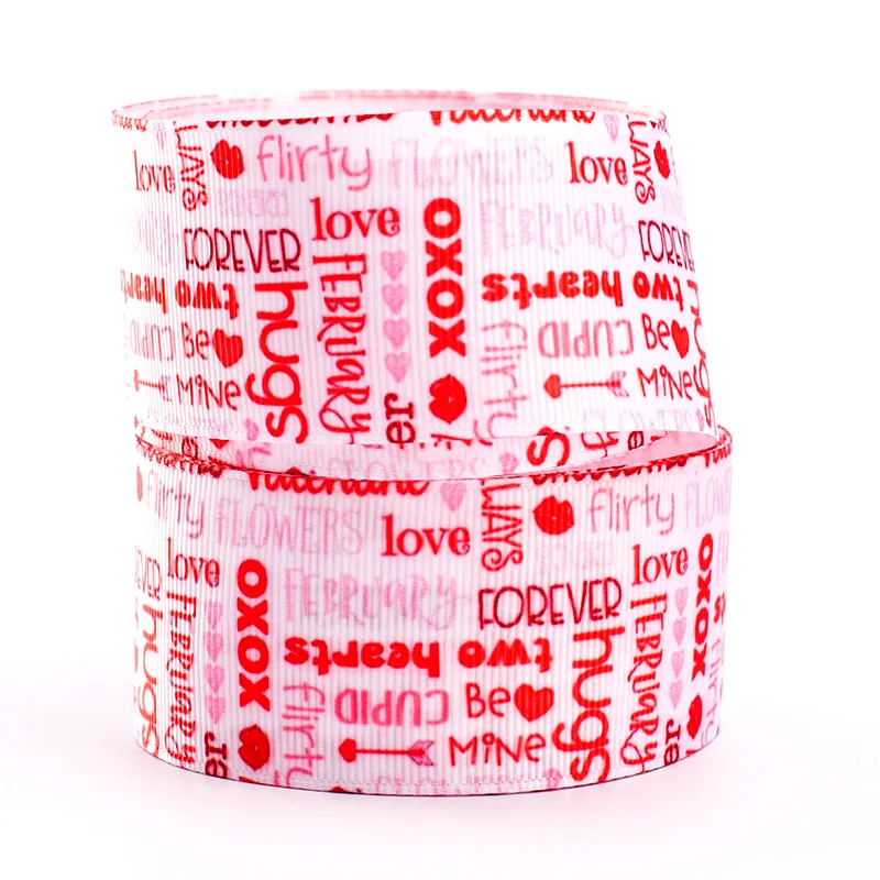 10 ярдов корсажная лента-лента с принтом в виде сердца на День святого Валентина |