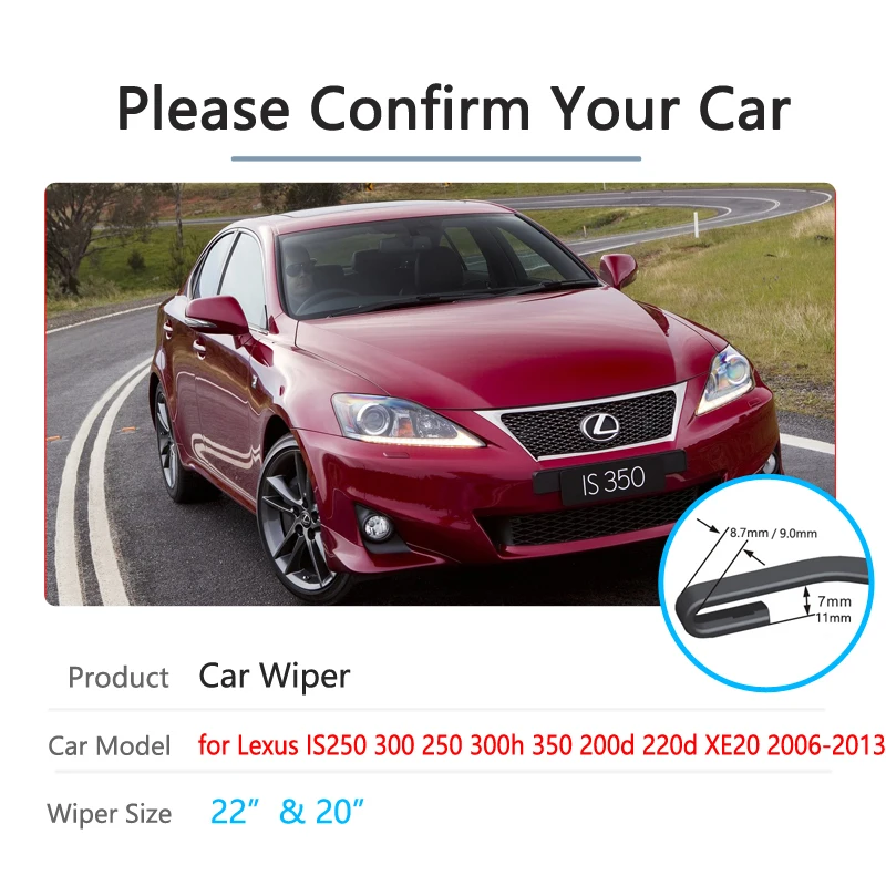Автомобильные стеклоочистители для Lexus IS 2006 ~ 2013 XE20 передние IS250 300 250 300h 350 200d 220d