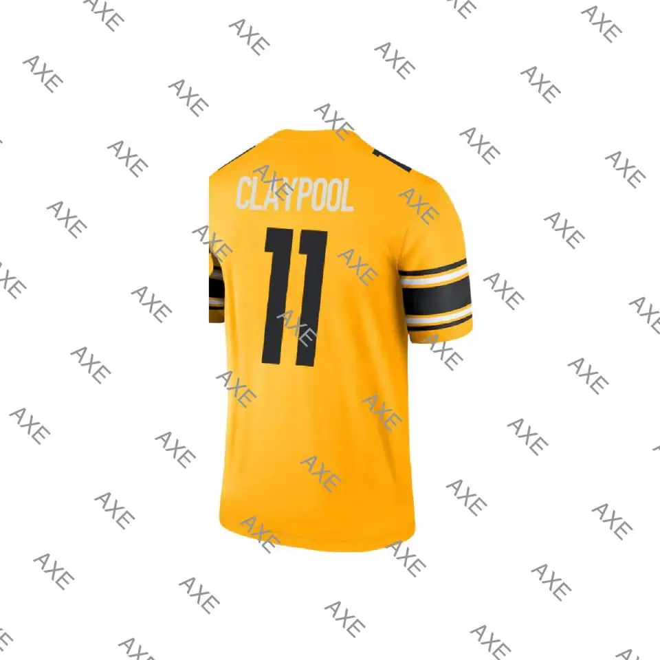 

Изготавливаемая на заказ футболка американского футбола 11 Чейз Клейпул Мужская Pittsburgh черная белая ограниченная футболка