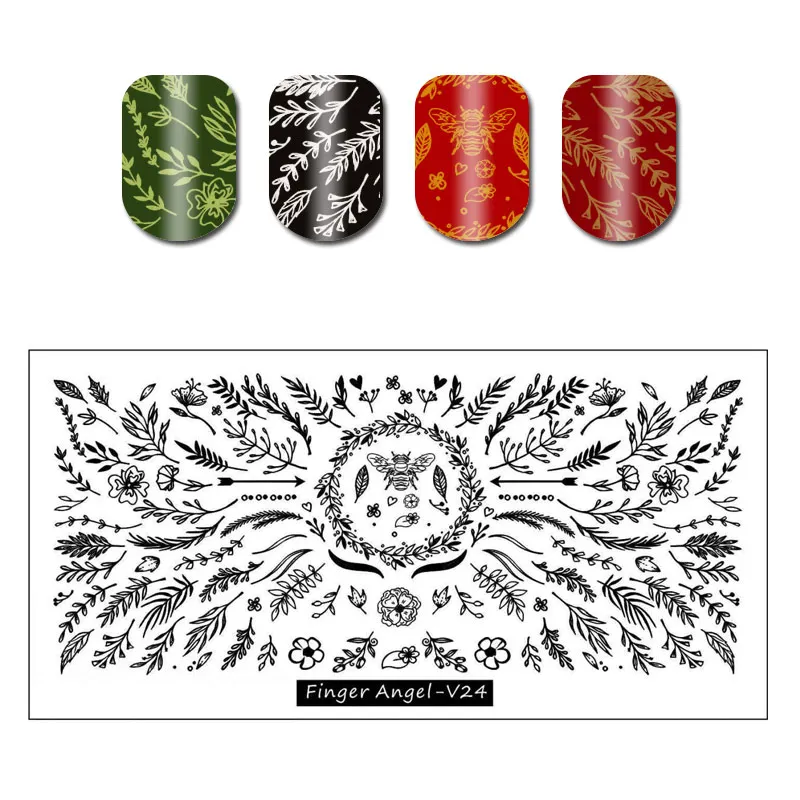 1 шт Полировка печать шаблон дизайн ногтей штамп штамповка пластины Буквы Цветы