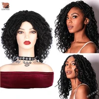 synthetic16inch goddess faux locs synthetic wigs dread loc crochet braids soft dreadlocs wig afro hairstyle for women