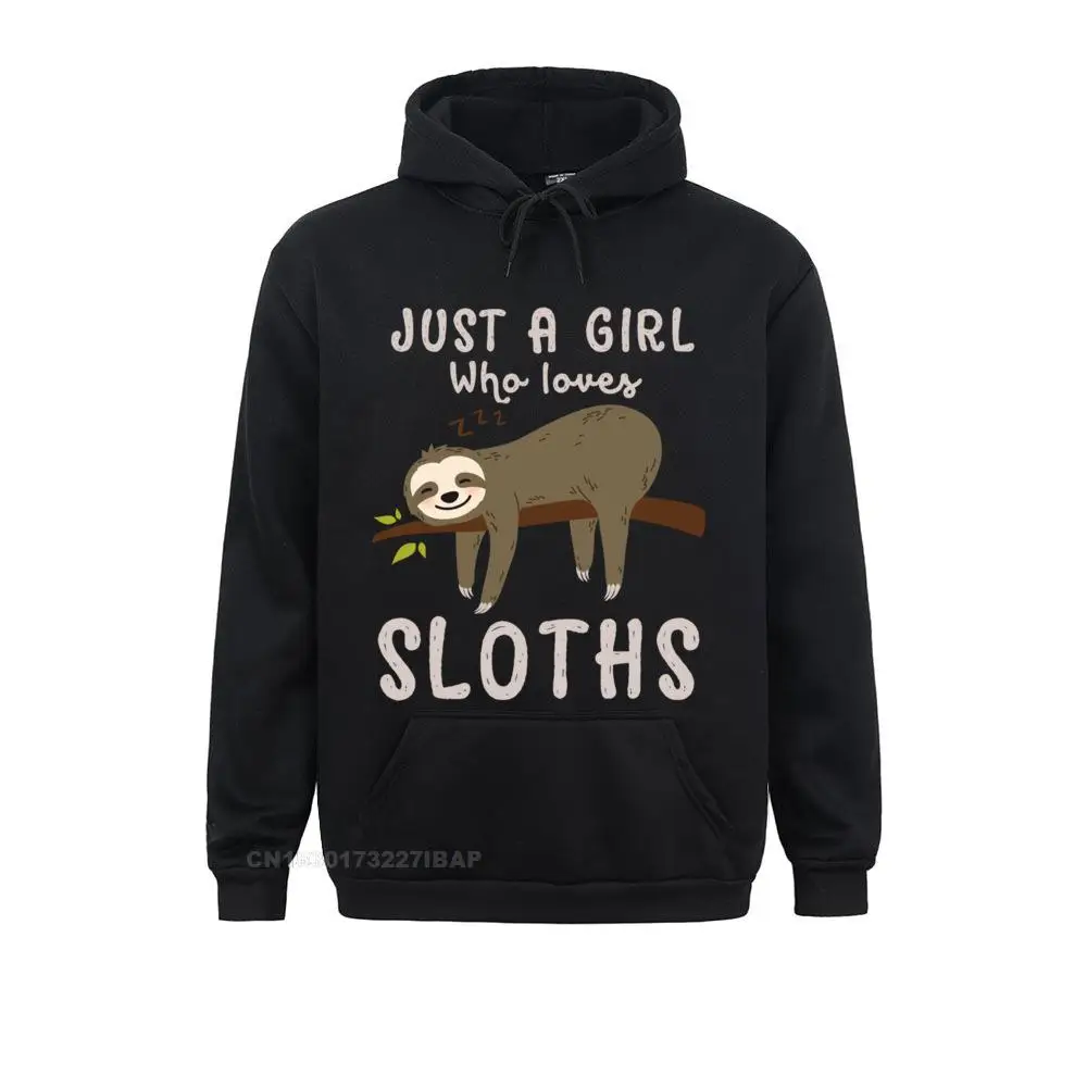 Just A Girl Who Loves Sloths Hoodie Funny Cute Sloth Jacket Sweatshirts Cheap Long Sleeve Street Mens Hoodies 3D Printed Hoods