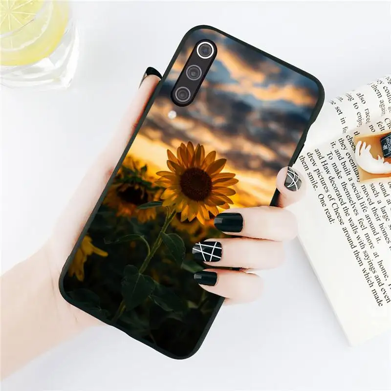 

Flower sunflower pattern Phone Cases For Xiaomi Redmi note 7 8 9 t k30 max3 9 s 10 pro lite Luxury brand shell funda coque