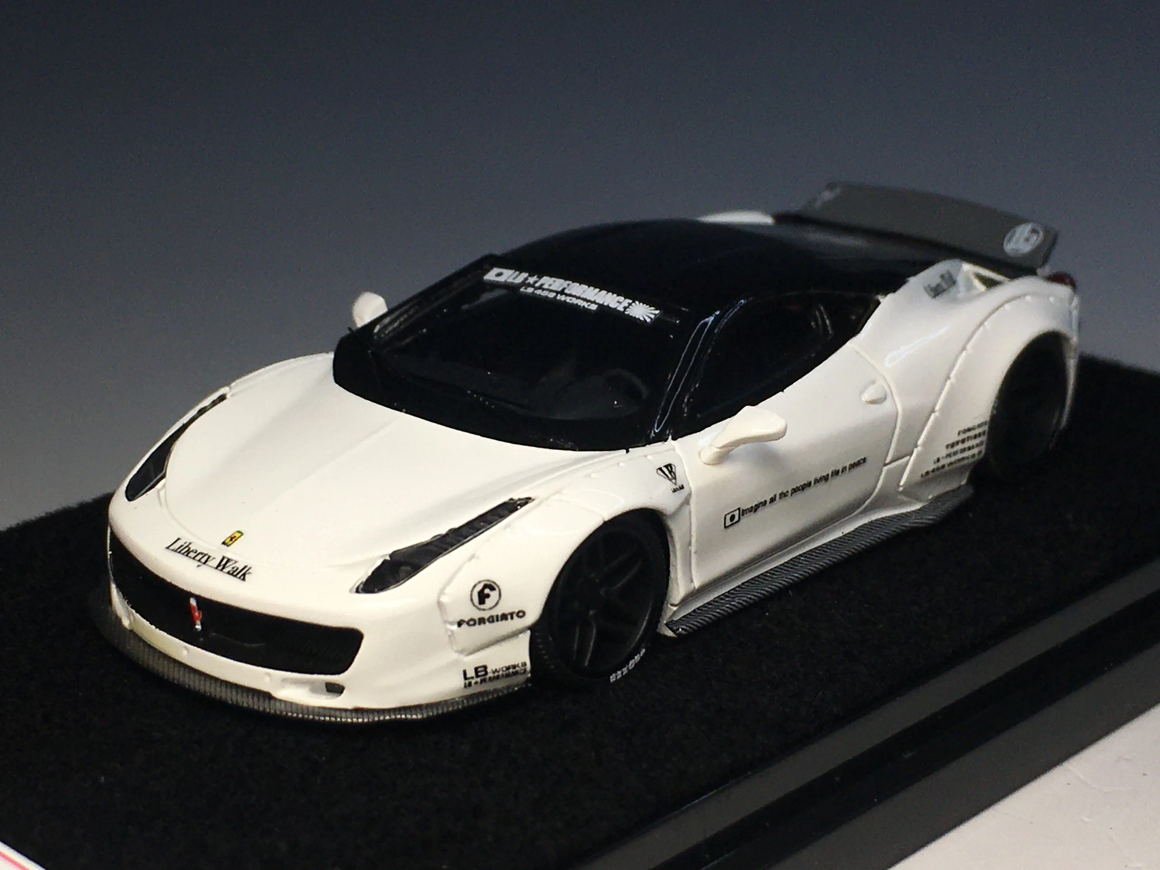 

LBWK Timothy&Pierre 1/64 458 Liberty Walk White Resin Model Car Collection Limited Edition
