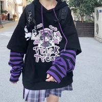teen anime hoodies women japanese cartoon long sleeve hoodies harajuku kawaii vintage hooded sweatshirt egirl y2k emo clothes