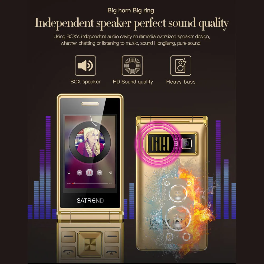 UNIWA A15 старшая большая кнопка телефон двойной экран двойная Sim GSM флип мобильный