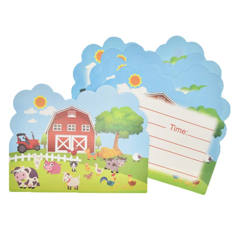 Забавный домик на ферме барный двор Набор принадлежностей для дня рождения с