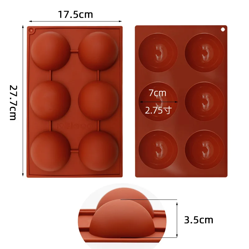 

Semi Sphere Silicone Baking Mold for Baking 3D Bakeware Chocolate Half Ball Sphere Mold Cupcake Pan Cake DIY Muffin Kitchen Tool