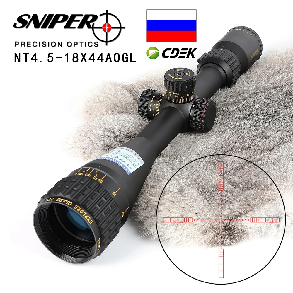 Охотничий Прицел SNIPER NT 4 5 18X44 AOGL тактический оптический прицел полноразмерный