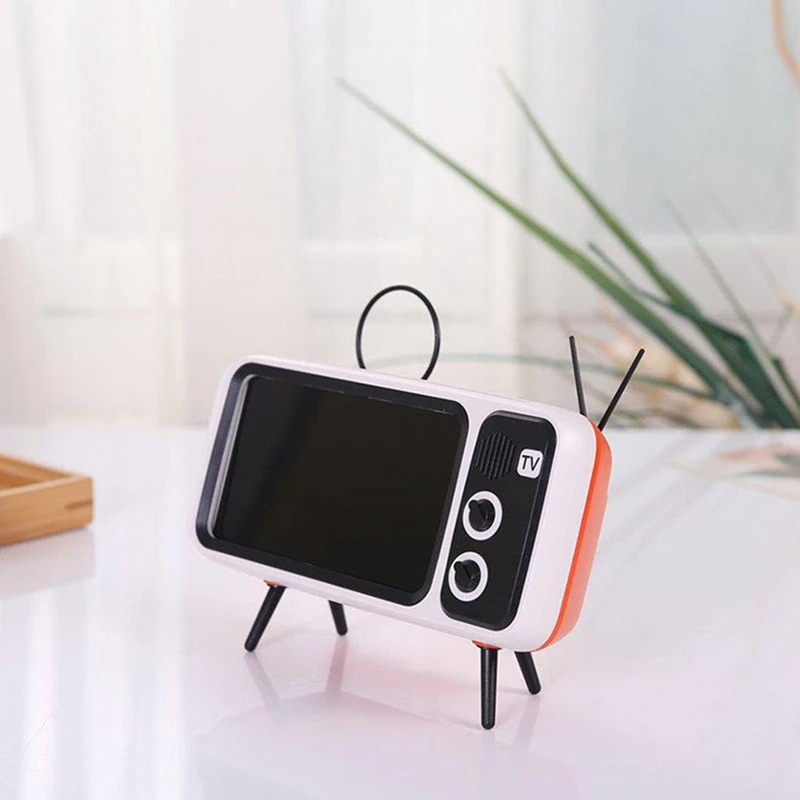 Беспроводной Ретро ТВ-динамик 3 в 1 2 комплекта Мини Портативный Bluetooth бас-динамик