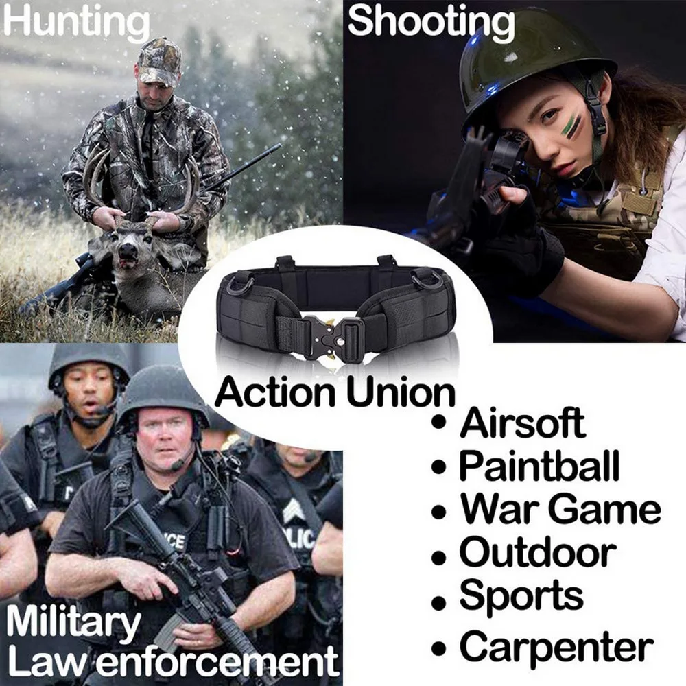 

Men's Belt Army Outdoor Hunting Tactical Multi Function Combat Survival High Quality Marine Corps Canvas for Nylon Male Luxury