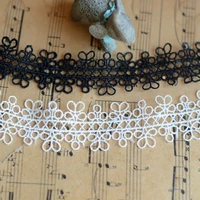 hot sale lace accessories fine black and white cheongsam clothing necklace with lace h2301