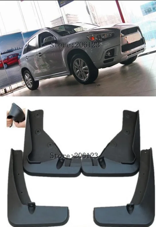 Комплект литых автомобильных брызговиков для Mitsubishi ASX 2010 2011 2012 Outlander Sport/RVR