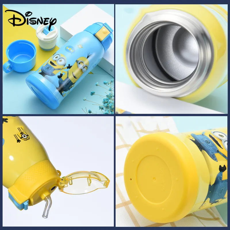 Disney детская изотермическая чашка с соломенная шляпа защитой от капель маленький