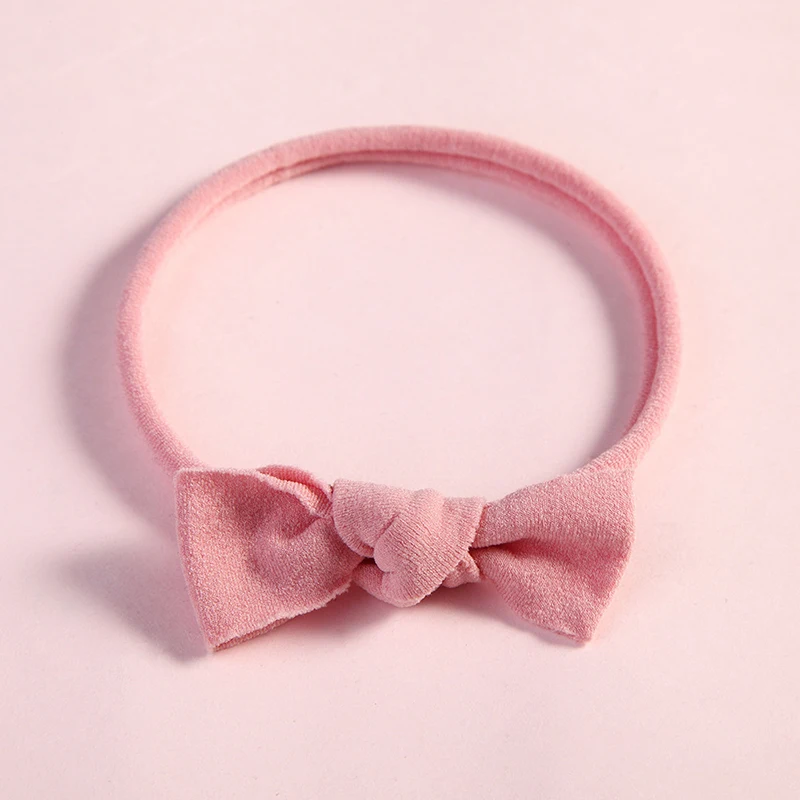 Diadema tiara el&aacute;stica hecha a mano con lazo para ni&ntilde;as, accesorios para el cabello para ni&ntilde;a peque&ntilde;a, 1 unidad-5