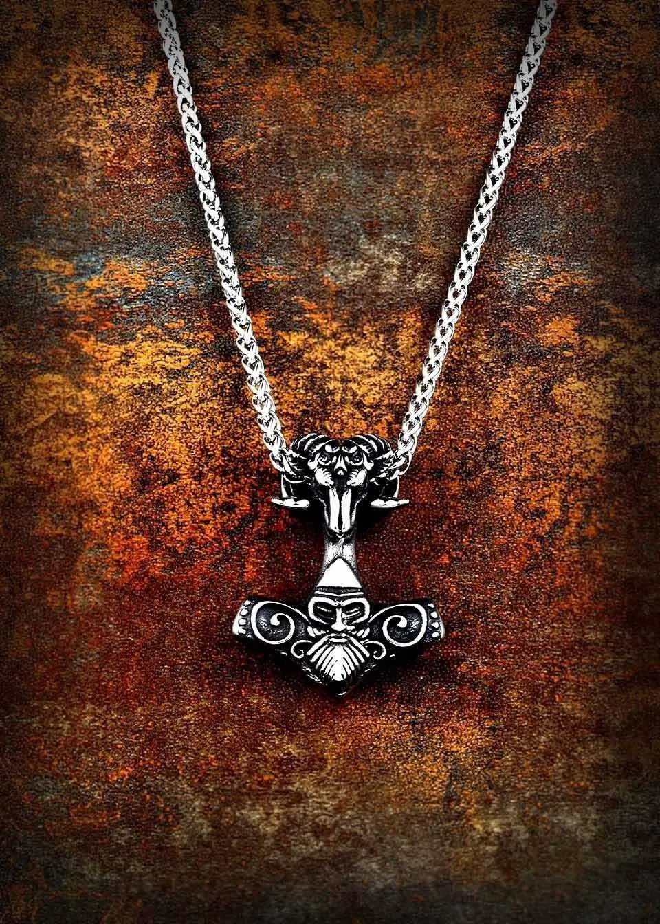 BEIER, thor hammer Nodic Vikings, кулон с рунами, ожерелье mjolnir Viking Valknut, амулет, цепочка для мужчин, вечерние jewelryBP8-403