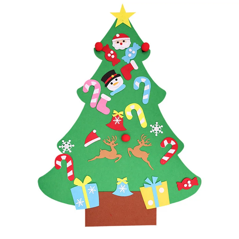 UK Дети DIY Войлок Рождественская елка Рождественские подарки на 2018 новый год