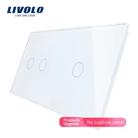 livolo luxury white pearl crystal glass151mm80mm eu standard double glass panel vl c7 c2c1 11
