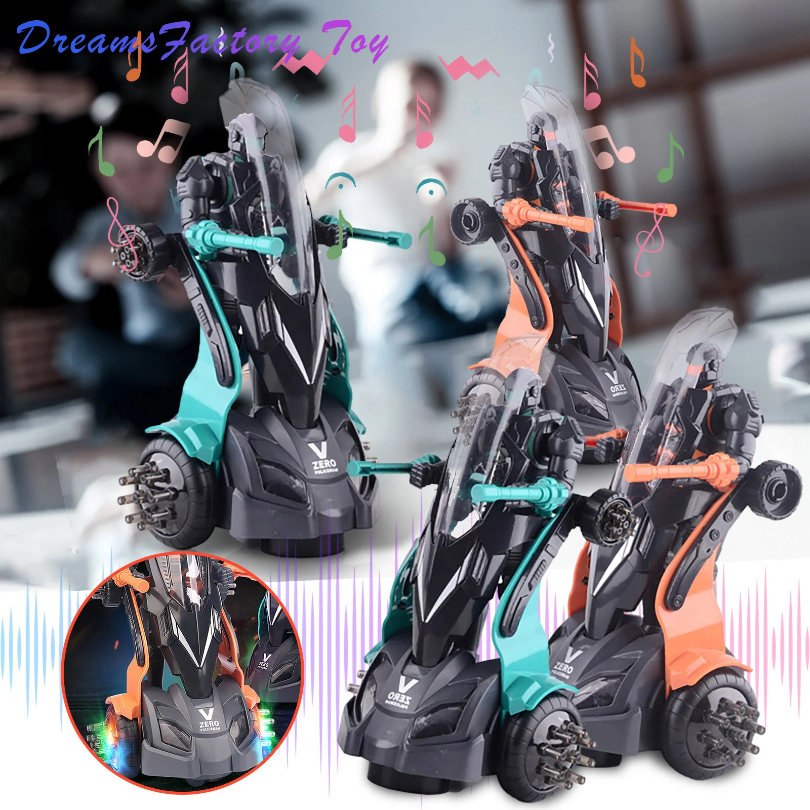 

Electric Stunt Deformation Car With Music Light Automatic Deformation Car Robot Model De Robot De Coche De Deformación Regalo